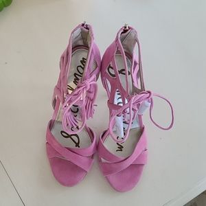 Azela, Pink Suede Sandals Sam Edelman